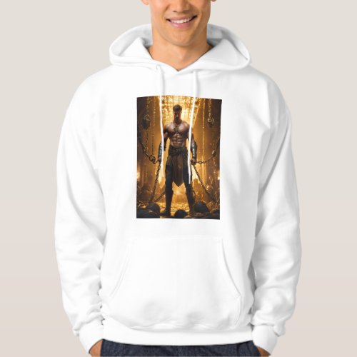 Full body strong huge muscular handsome young whit hoodie