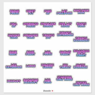 Full Body Workout Planner Stickers