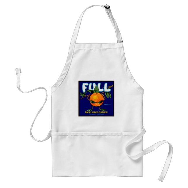 Full Brand Oranges Label Adult Apron (Front)