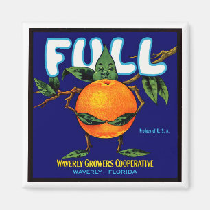 Full Brand Oranges Label Magnet