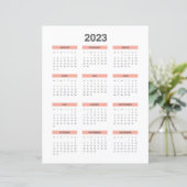 Full Calendar 2023 start from monday (Standing Front)