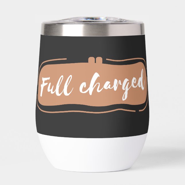 full charged thermal wine tumbler (Front)