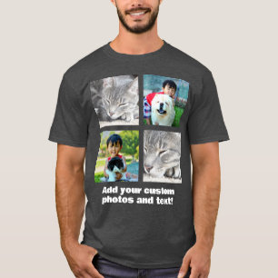 Full Color 4 Photo Mosaic Picture Collage Montage T-Shirt