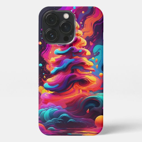 Full Color Abstract iPhone 13 Pro Slim Fit Case