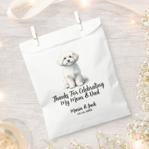 Full Color Bichon Pet Wedding Favor Bag