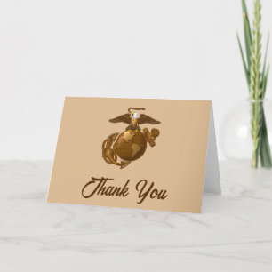 Full-Color EGA - Bronze Letterpress Thank You Card