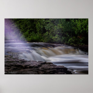 Full Color image of the famous Ocqueoc Falls Poster