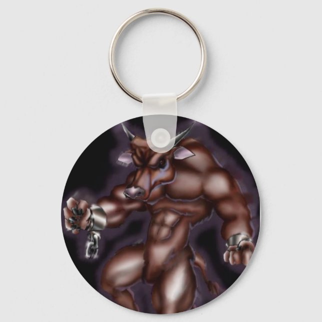 Full Color Minotaur Keychain (Front)