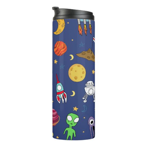 Full Color Space Invasion  Thermal Tumbler