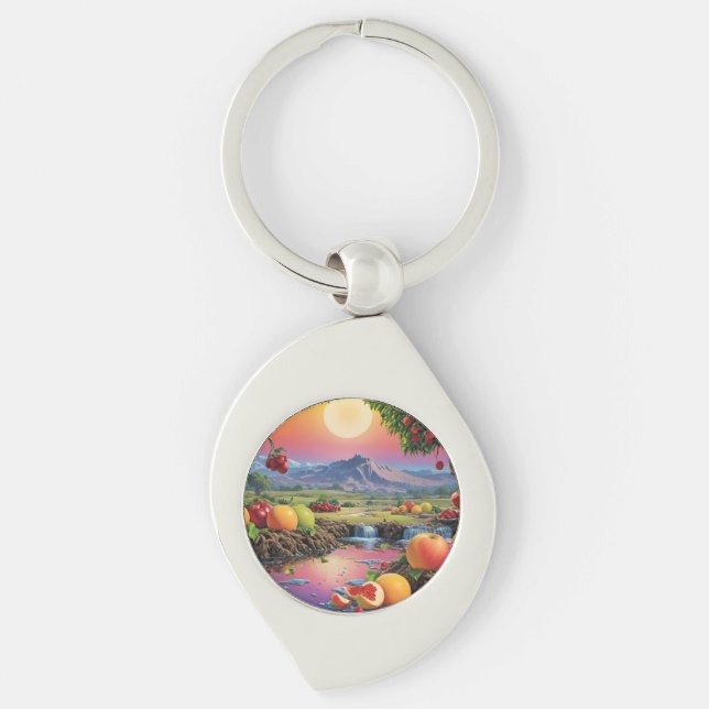 Full Color Spectrum of Fruit 1 Keychain (Front)