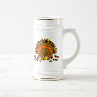 Full Color Thanksgiving Turkey Beer Stein