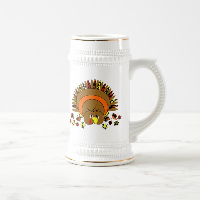 Full Color Thanksgiving Turkey Beer Stein (Right)