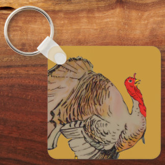 Full Color Thanksgiving Turkey Keychain
