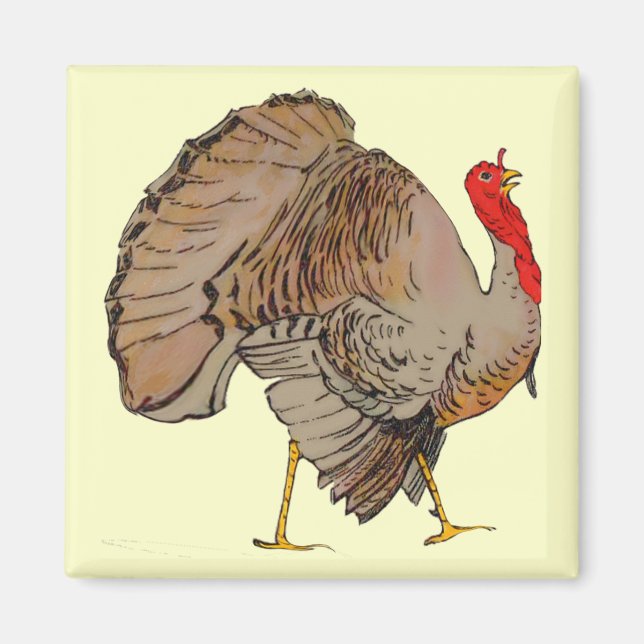 Full Color Thanksgiving Turkey Magnet (Front)