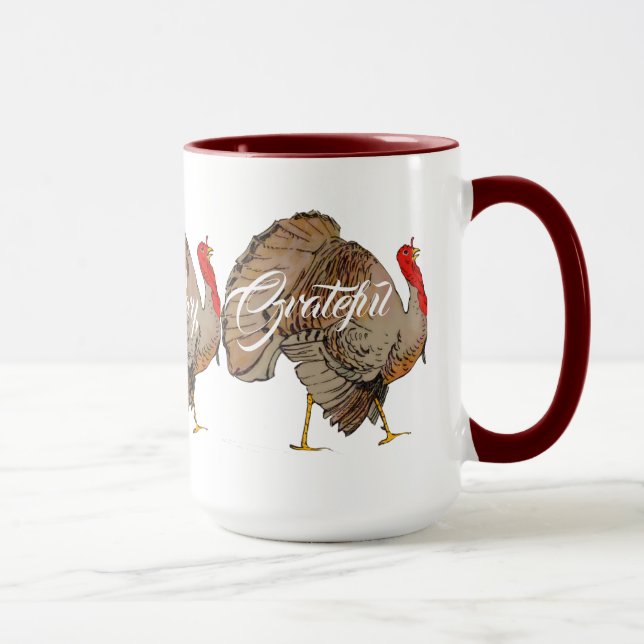 Full Color Thanksgiving Turkey Mug (Right)