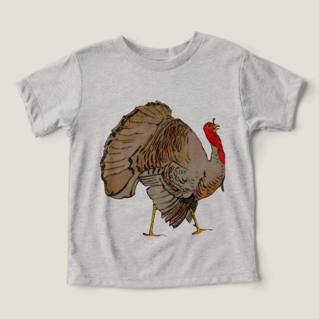 Full Color Thanksgiving Turkey Toddler T-shirt (Design Front)