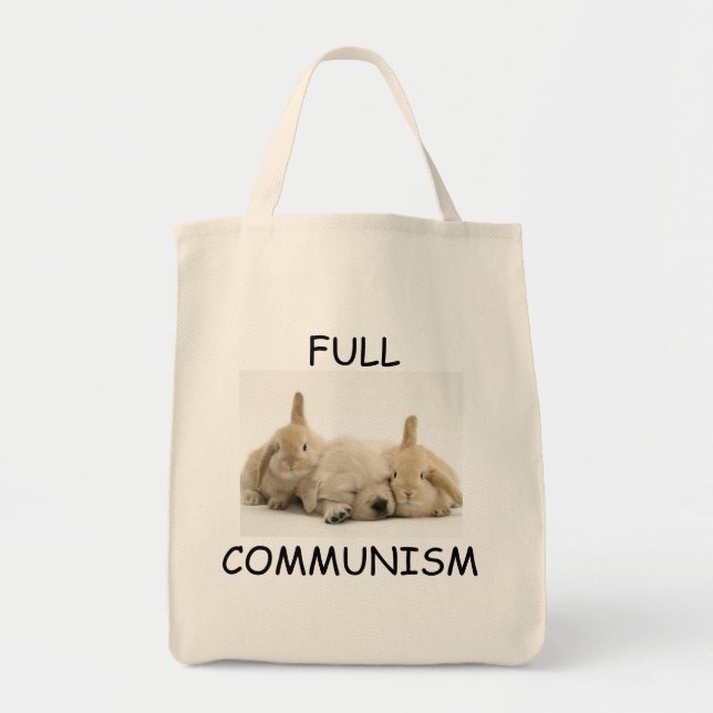 Full Communism Puppy and Bunnies Tote Bag (Front)