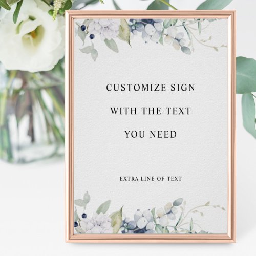Full Custom Text Elegant Bliss Wedding Sign