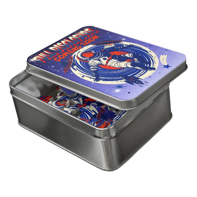 Full Disclosure Coming Soon | Astronaut Floating  Jigsaw Puzzle (Lid Open)