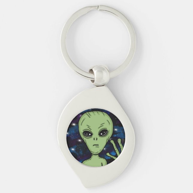 Full Disclosure Happening Now Alien and UFO   Keychain (Front)