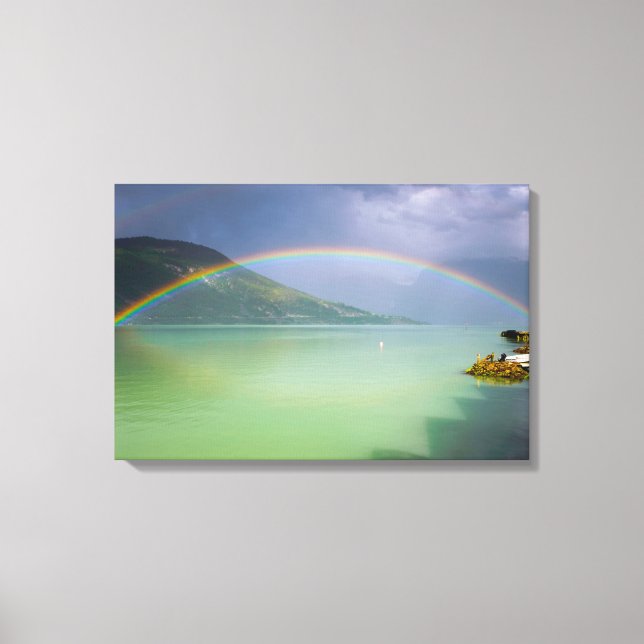 Full, double rainbow canvas print (Front)