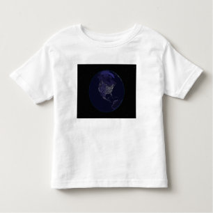 Full Earth at night showing city lights 4 Toddler T-shirt