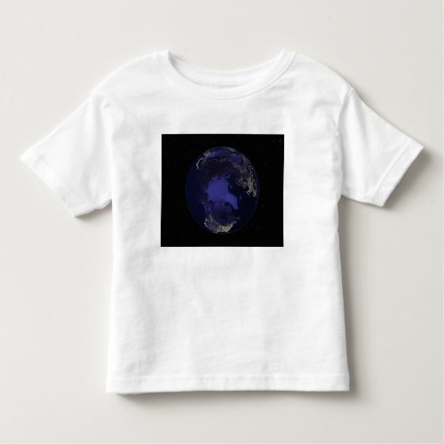 Full Earth at night showing city lights 5 Toddler T_shirt