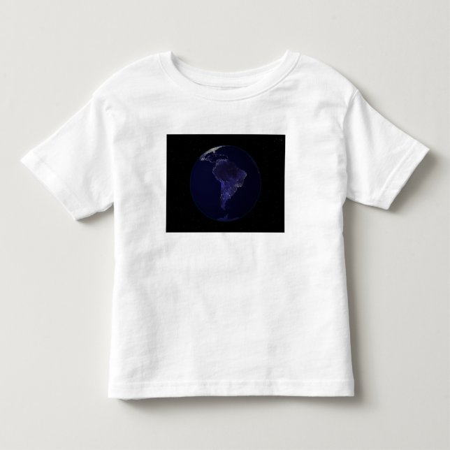 Full Earth at night showing city lights 6 Toddler T-shirt (Front)