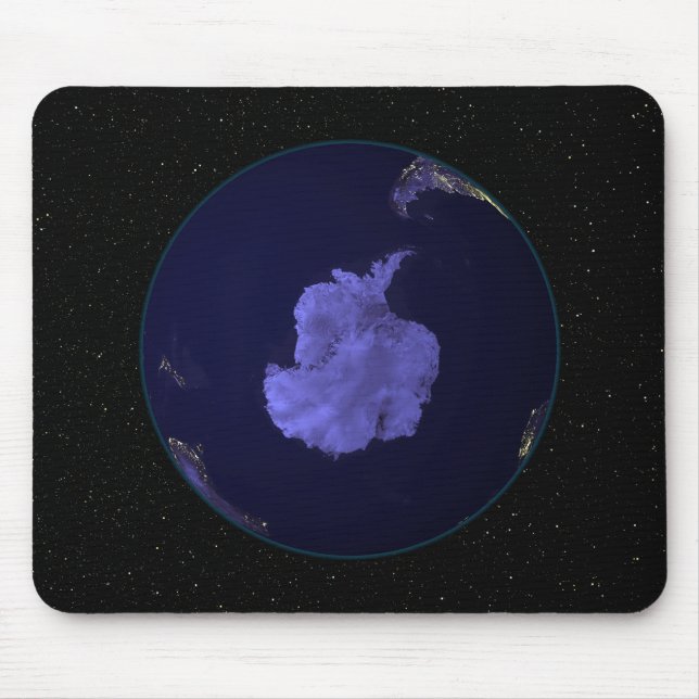 Full Earth at night showing city lights 7 Mouse Pad (Front)