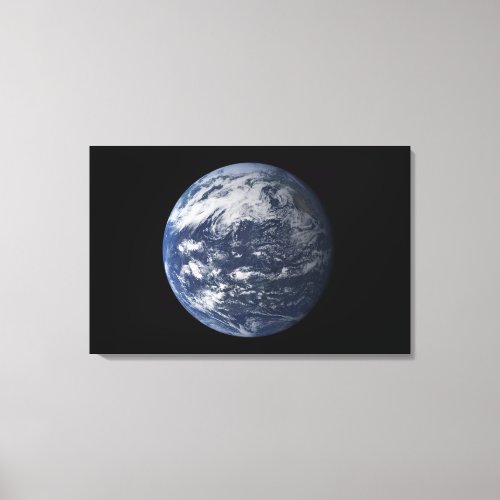 Full Earth centered over the Pacific Ocean Canvas Print
