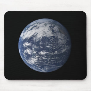 Full Earth centered over the Pacific Ocean Mouse Pad