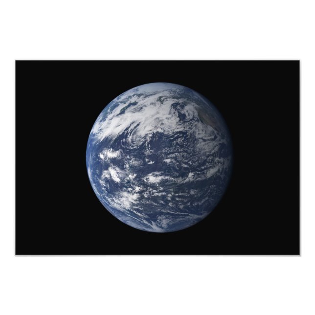 Full Earth centered over the Pacific Ocean Photo Print (Front)