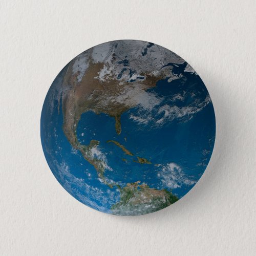 Full Earth Featuring North And South America Button
