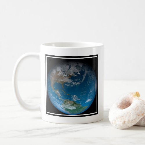 Full Earth Featuring North And South America Coffee Mug