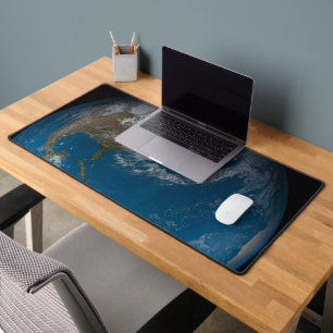 Full Earth Featuring North And South America. Desk Mat