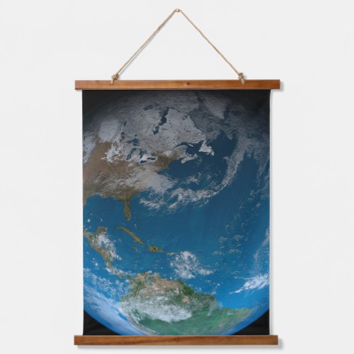 Full Earth Featuring North And South America Hanging Tapestry