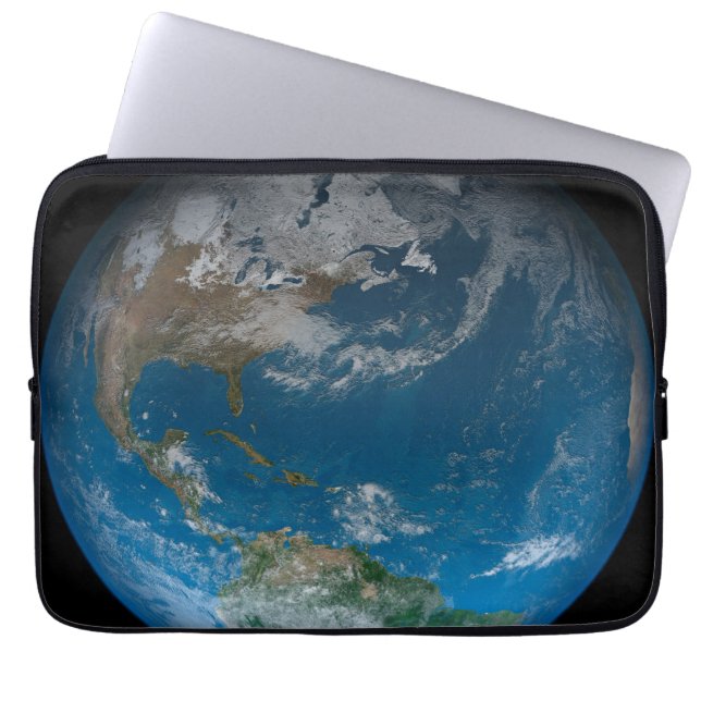 Full Earth Featuring North And South America. Laptop Sleeve (Front)