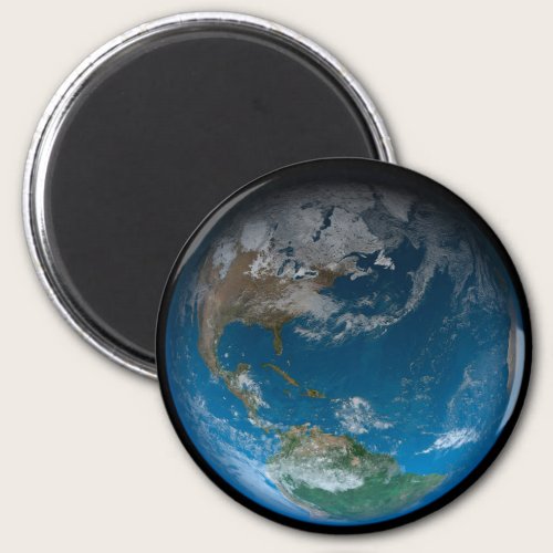 Full Earth Featuring North And South America. Magnet