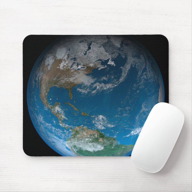 Full Earth Featuring North And South America. Mouse Pad (With Mouse)
