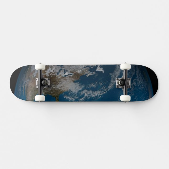 Full Earth Featuring North And South America. Skateboard (Horz)