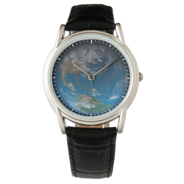 Full Earth Featuring North And South America. Watch (Front)