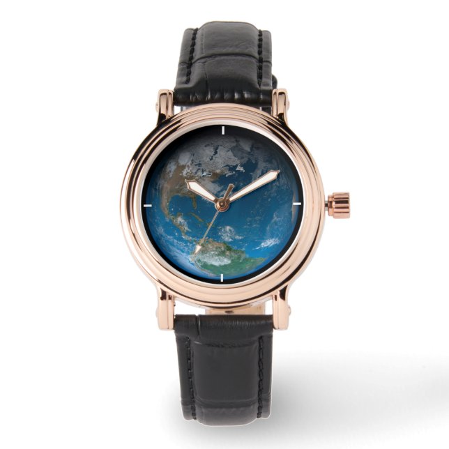 Full Earth Featuring North And South America. Watch (Front)