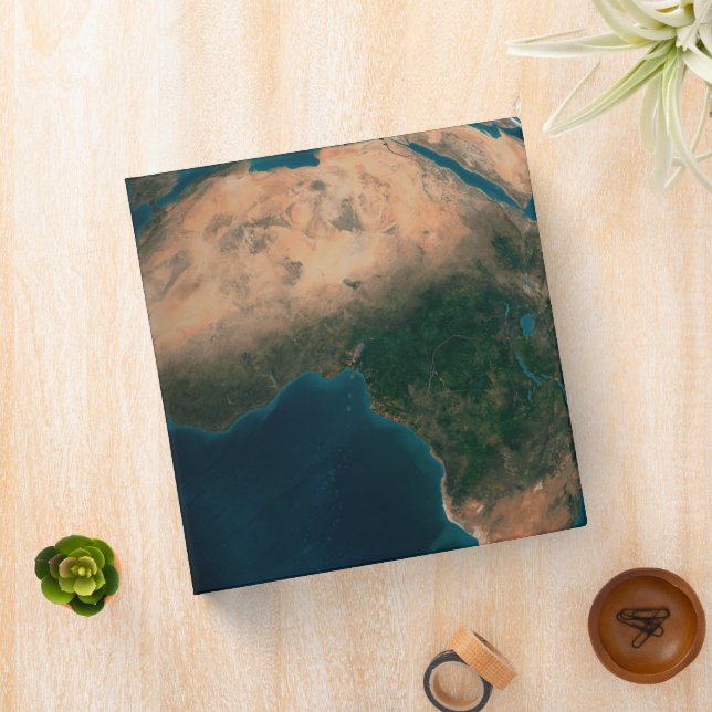 Full Earth From Space Above The African Continent. 3 Ring Binder (In Situ)