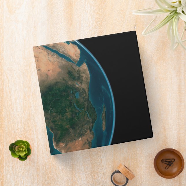 Full Earth From Space Above The African Continent. 3 Ring Binder (In Situ)