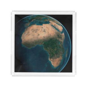 Full Earth From Space Above The African Continent. Acrylic Tray