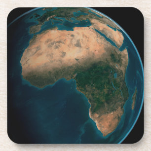 Full Earth From Space Above The African Continent. Beverage Coaster