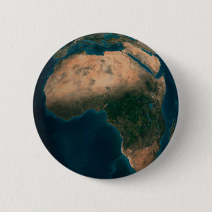 Full Earth From Space Above The African Continent. Button