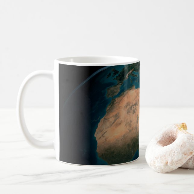 Full Earth From Space Above The African Continent. Coffee Mug (With Donut)