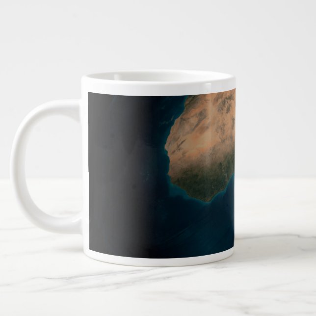 Full Earth From Space Above The African Continent. Giant Coffee Mug (Left)