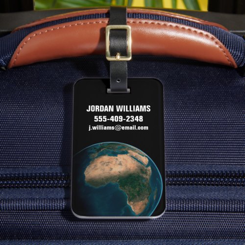 Full Earth From Space Above The African Continent Luggage Tag
